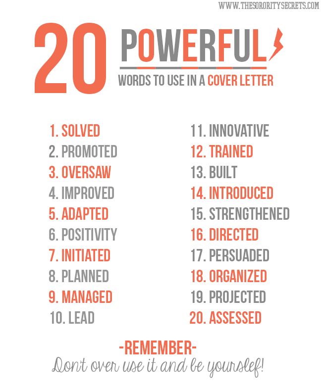 20 Powerful Words To Use In A Resume